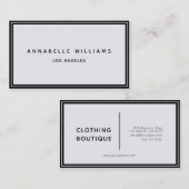 Minimalistisch Elegant Boutique Black Pastel Paars Visitekaartje (Voorkant / Achterkant)