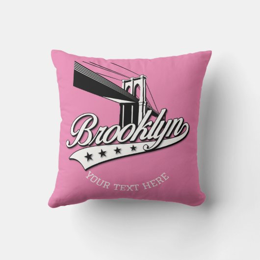 Minimalistisch Elegant Brooklyn Bridge-ontwerp Kussen (Achterkant)