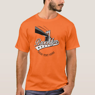 Minimalistisch Elegant Brooklyn Design Oranje Shir T-shirt