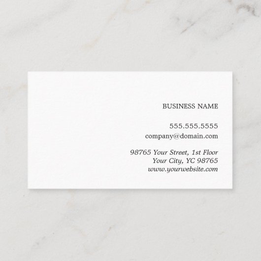 Minimalistisch Elegant Brown White Attorney for La Visitekaartje (Achterkant)