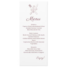 Minimalistisch Elegant Bruiloft Menu