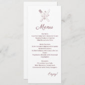 Minimalistisch Elegant Bruiloft Menu (Voorkant / Achterkant)