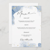 Minimalistisch Elegant Bruiloft Menu Poster Bruilo (Voorkant / Achterkant)
