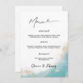 Minimalistisch Elegant Bruiloft Menu Poster Bruilo (Voorkant / Achterkant)