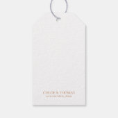 Minimalistisch Elegant Calligraphe Trouwgeschenk L Cadeaulabel (Achterkant)