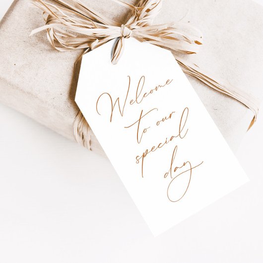 Minimalistisch Elegant Calligraphe Trouwgeschenk L Cadeaulabel