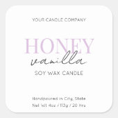 Minimalistisch Elegant Candle Cosmetische Sticker  (Voorkant)