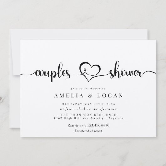 Minimalistisch Elegant Chic | Koppels Vrijgezellen Kaart (Voorkant)