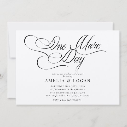 Minimalistisch Elegant Chic | repetitie diner Kaart (Voorkant)