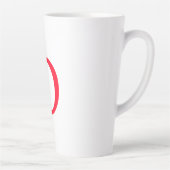Minimalistisch Elegant Classical Red Monogram Init Latte Mok (Rechts)