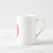 Minimalistisch Elegant Classical Red Monogram Init Porselein Kop (Rechts)