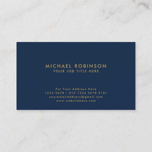 Minimalistisch Elegant Company Initiaal op donkerb Visitekaartje (Achterkant)