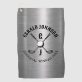 Minimalistisch Elegant Custom Golf Monogram Ontwer Golfhanddoek (Voorkant)