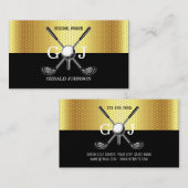 Minimalistisch Elegant Custom Golf Monogram Ontwer Visitekaartje (Voorkant / Achterkant)