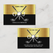 Minimalistisch Elegant Custom Golf Monogram Ontwer Visitekaartje (Voorkant / Achterkant)