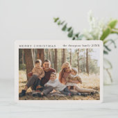 Minimalistisch Elegant Custom Kerstmis Eenvoudige  Feestdagenkaart (Staand voorkant)