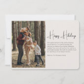 Minimalistisch Elegant Custom Kerstmis Eenvoudige  Feestdagenkaart (Achterkant)