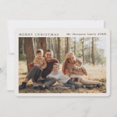 Minimalistisch Elegant Custom Kerstmis Eenvoudige  Feestdagenkaart (Voorkant)