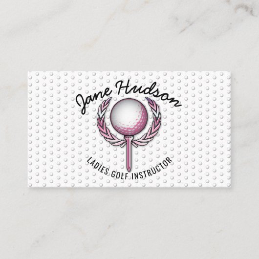 Minimalistisch Elegant Dames Golf Design Visitekaartje (Voorkant)