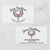 Minimalistisch Elegant Dames Golf Design Visitekaartje (Voorkant / Achterkant)