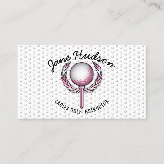 Minimalistisch Elegant Dames Golf Design Visitekaartje (Voorkant)