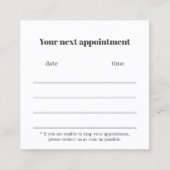 Minimalistisch Elegant Dark Grey White Afsprakenkaartje (Voorkant)