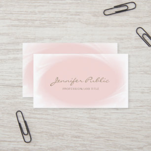 Minimalistisch Elegant Design Blush Roze Goud Tren Visitekaartje