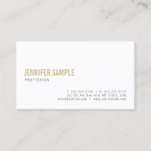 Minimalistisch elegant design Gold White Plain Tre Visitekaartje (Voorkant)