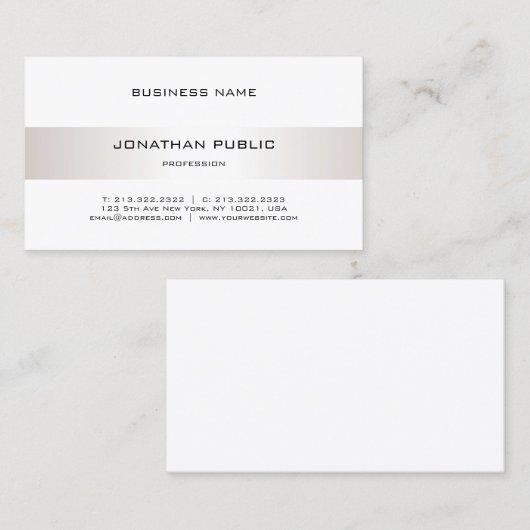 Minimalistisch elegant design Modern Plain Trendy Visitekaartje (Voorkant / Achterkant)