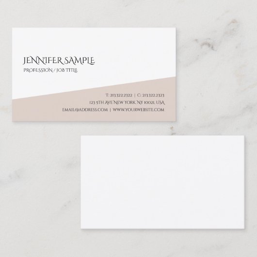 Minimalistisch elegant design Professional-platfor Visitekaartje (Voorkant / Achterkant)