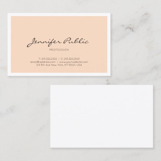 Minimalistisch elegant design, professioneel moder visitekaartje (Voorkant / Achterkant)