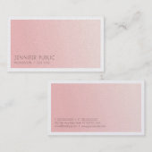Minimalistisch elegant design Trendy Blush Pink Lu Visitekaartje (Voorkant / Achterkant)
