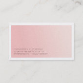 Minimalistisch elegant design Trendy Blush Pink Lu Visitekaartje (Achterkant)