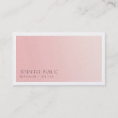Minimalistisch elegant design Trendy Blush Pink Lu Visitekaartje (Voorkant)