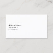 Minimalistisch elegant design Trendy White Plain Visitekaartje (Voorkant)