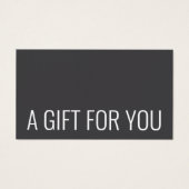 Minimalistisch Elegant Donkergrijs Wit Vet Visitekaartje (Voorkant)