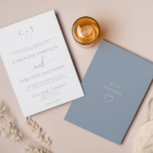 Minimalistisch Elegant Dusty Blue Wedding
