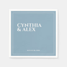 Minimalistisch Elegant Dusty Blue Wedding