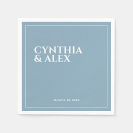 Minimalistisch Elegant Dusty Blue Wedding Servet