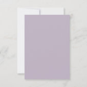 Minimalistisch Elegant Dusty Lila Deco Wedding Onl RSVP Kaartje (Achterkant)