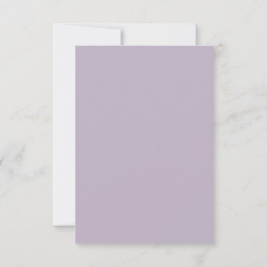 Minimalistisch Elegant Dusty Lila Deco Wedding Onl RSVP Kaartje (Achterkant)