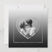 Minimalistisch Elegant Eenvoudig Hart Foto Bruilof Save The Date (Achterkant)