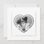 Minimalistisch Elegant Eenvoudig Hart Foto Bruilof Save The Date (Achterkant)