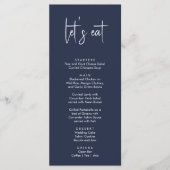 Minimalistisch elegant eenvoudig modern huwelijksm menu (Voorkant)