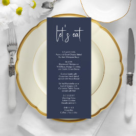 Minimalistisch elegant eenvoudig modern huwelijksm menu