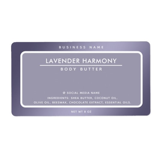 Minimalistisch elegant eenvoudig modern luxeproduc etiket (Voorkant)