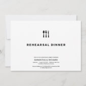 Minimalistisch elegant eenvoudig repetitiediner kaart (Voorkant)