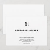 Minimalistisch elegant eenvoudig repetitiediner kaart (Voorkant / Achterkant)