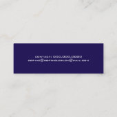 Minimalistisch Elegant Eenvoudig Script Naam Donke Mini Visitekaartje (Achterkant)