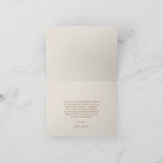 Minimalistisch Elegant Eenvoudig Taupe Minimaal Mo Bedankkaart (Binnen)